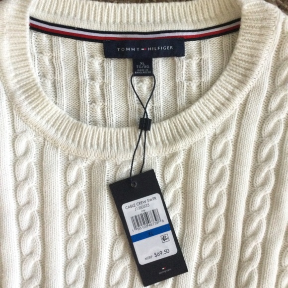 Brand New W/Tags🏷 TOMMY HILFIGER Women's Cotton Cable-Knit Sweater - Picture 5 of 8